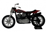 Colecionismo - Moto Harley Davidson modelo XR750 em metal, detalhes em material sintético. Guidão e tripé ativos. Marca: Maisto Escala 1:18 Altura: 6,5cm Comprimento: 12,5cm