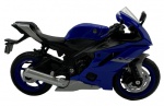 Colecionismo - Moto Yamaha Yzf-r6 , ano 2020, em metal com partes material sintético. Suspensão com mola traseira. Guidão e tripé ativos. Escala 1:18 Altura: 6,5cm Comprimento: 11,5cm