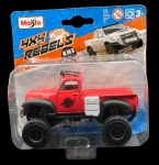 Colecionável - Carrinho Maisto 4x4 Rebels Fresh Metal em metal com partes em material sintético. Abertura nas portas dianteiras. Escala 1:64