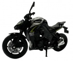 Colecionismo - Moto Kawasaki Z 1000, ano 2017 em metal com partes material sintético. Suspensão com mola traseira. Guidão e tripé ativos. Escala 1:18 Altura: 7cm Comprimento: 11,5cm