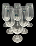 CRYSTALITE BOHEMIA - Seis taças em fino cristal tcheco Bohemia para cerveja. Capacidade: 380ml Altura: 18,5cm