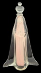 Grande escultura em vidro de murano rosa no feitio de Nossa Senhora. Altura: 36,5cm Comprimento: 20cm