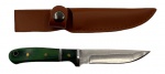 FACA DE COLEÇÃO - Faca coleção com cabo em madeira esverdeada. Lâmina muito afiada. Comprimento da lâmina: 8,5cm Comprimento da faca: 16cm