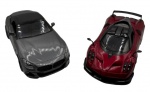 Colecionismo - Lote composto por dois carros, sendo um Pagani Huayra BC, ano 2016 e outro BMW Z4. Ambos em metal com partes em material sintético. Fricção nas rodas. Pintura automotiva. As portas abrem. Escala 1:38 e 1:34