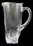 Jarra em grosso cristal translúcido tcheco Bohemia. Altura: 23cm