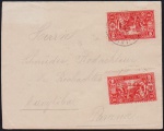 Brasil 1908 - Envelope circulado do Rio para Curitiba com 2 selos "Abertura dos Portos". Carimbo datador de saída do Rio e carimbo de recepção no verso!