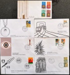 Brasil - Seleção de 7 envelopes FDCs, oficiais dos correios, com selos e carimbos comemorativos ou de primeiro dia de circulação! Bons valores incluídos! Oportunidade!