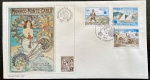 Mônaco - SELO SOBRE SELO. Envelope FDC com série completa de selos e carimbos comemorativos em perfeito estado de conservação! Estes envelopes são bastante raros de tiragem muito limitada e fazem parte de uma coleção denominada Fleetwood Golden Jubilee. Oportunidade!