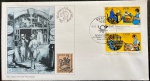 Alemanha DDR - SELO SOBRE SELO. Envelope FDC com série completa de selos e carimbos comemorativos em perfeito estado de conservação! Estes envelopes são bastante raros de tiragem muito limitada e fazem parte de uma coleção denominada Fleetwood Golden Jubilee. Oportunidade!