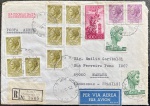 Itália 1976 - Envelope circulado ao Brasil com selos e carimbos!