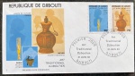 Djibouti 1988 - Cultura, envelope FDC com selos e carimbo!