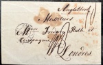 França 1842 - Prefilatélico circulado a Londres com carimbo de Paris e marca de taxa paga!