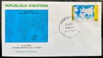 Gabão 1988 - Comunicação, envelope FDC com selo e carimbo comemorativo!