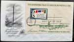 Estados Unidos 1966 - Exposição Filatélica, envelope FDC com bloco e carimbo de PD!