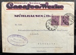 Alemanha 1922 - Envelope timbrado, circulado com selos e carimbos!