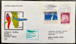 Alemanha Berlin 1980 - Envelope de primeiro voo Lufthansa com selos e carimbos do voo!