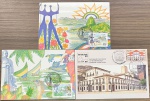 Brasil - Seleção de 3 máximos postais oficiais dos correios com selos e carimbos comemorativos!