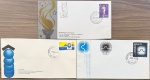 Brasil - Seleção de 3 bons envelopes FDC's, oficiais dos correios completos e de grande valor de catálogo em perfeito estado de conservação!