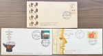 Brasil - Seleção de 3 bons envelopes FDC's, oficiais dos correios completos e de grande valor de catálogo em perfeito estado de conservação!