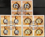 Brasil 1977 - Natal, série completa em quadras com carimbos de primeiro dia de circulação!