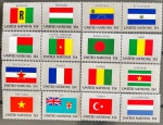 Nações Unidas - Bandeiras, série completa de 16 valores sem carimbo com goma!