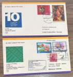 Iugoslávia e India - 2 envelope da primeiros voos da Lufthansa com selos e carimbos do voo!