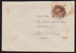 Brasil 1936 - Envelope circulado para São Paulo com selo do Centenário de Carlos Gomes.