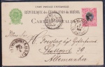 Brasil 1906 - Carta Bilhete no valor de 100 réis  circulado para Alemanha com carimbo da cidade de Palhoça!