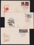 Tchecoslováquia - Seleção de 3 envelopes FDC' com selos e carimbos comemorativos!