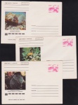 Cuba - Fauna Marinha, seleção de 3 envelopes inteiros postais novos não circulados!