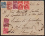 Brasil 1933 - Envelope aéreo voado para Belo Horizonte com selos aéreos e carimbo!