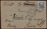 Brasil 1914 - Envelope circulado para a Suíça com selo próceres 200 réis e carimbo da Estácio de Sá - RJ!