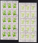 São Tomé e Príncipe - Plantas Medicinais, 2 selos em mini folhas de 15 selos cada alusivos ao tema!