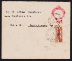 Brasil 1934 - Envelope inteiro postal no valor de 200 réis circulado para Porto Alegre com selo adicional pró-aeroporto!