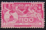 Brasil 1907 - Panamericano, selo comemorativo no valor de 100 réis sem carimbo com goma!