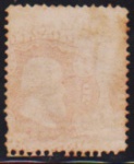 Brasil 1866 - Selo 20 réis Pedro II, selo com leve obliteração com variedade de decalque no verso!