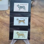 Série 3  Selos Polônia com temática de cachorro. S3