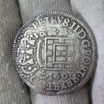 P110 Moeda 160 Réis 1696, data emendada de 1655