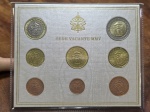 Vaticano - Cartela Oficial com 8 Moedas de Euro do Vaticano, Sede Vacante, Papa João Paulo II. Série Euro 2005, Escassa.