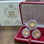 Mônaco - Estojo com set de 3 moedas 1 cent, 2 cents e 5 cents de 2005. Euro Mônaco