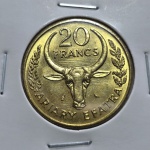 102 - Moeda FAO Madagascar 20 Francos 1970