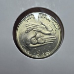 233 - Moeda FAO Tunísia 1/2 Dinar 1976