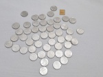Lote de 50 moedas nacionais de 1 cruzeiro em aço.