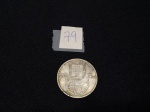 Moeda Portuguesa de 10 escudos em prata, datada de 1955. Medindo 30mm.