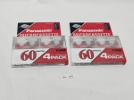 2 kits de 4 microcassette Panasonic RT-604MC, lacrado, sem uso.