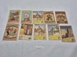 Lote de 10 cards sortidos de estampas do sabonete Eucalol - séries diversas. Fabricadas por volta de 1930 à 1957.