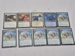 Lote de 10 cartas raras e míticas (algumas fails), cores diversas.