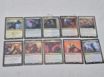 Lote de 10 cartas raras e míticas (algumas fails), cores diversas.