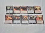 Lote de 10 cartas raras e míticas (algumas fails), cores diversas.