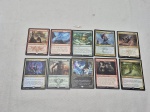 Lote de 10 cartas raras e míticas (algumas fails), cores diversas.
